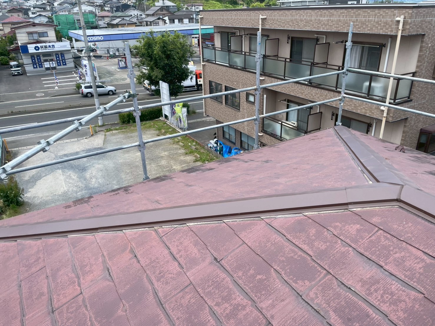棟板金交換工事|板金工事の施工事例|なごみルーフ