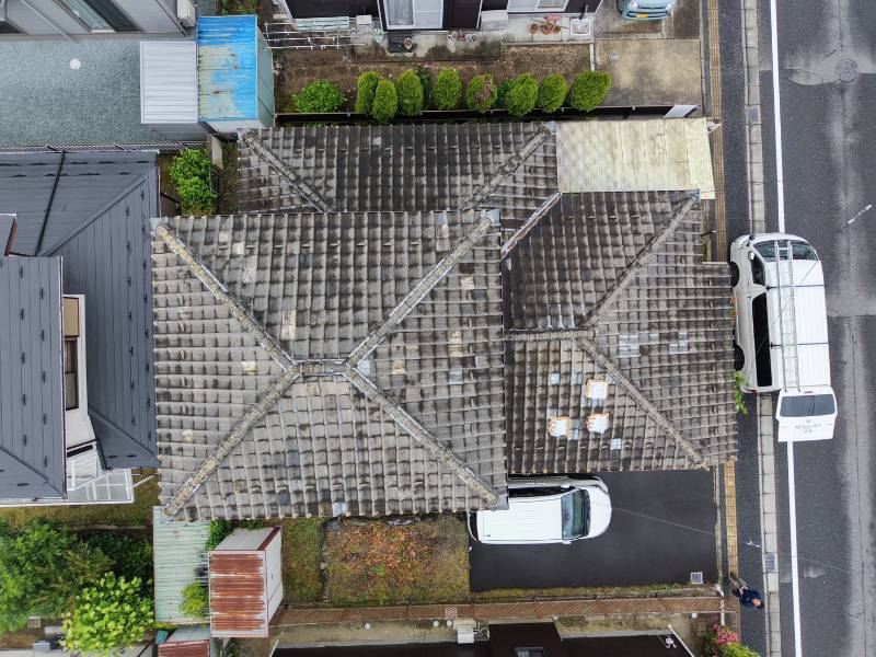 屋根ドローン画像