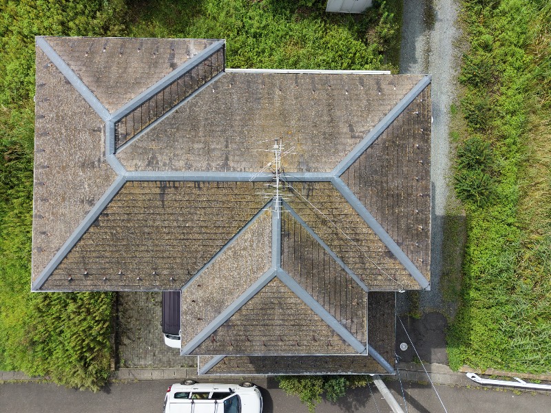 屋根ドローン画像