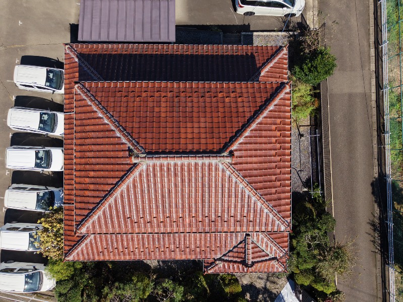 屋根ドローン画像